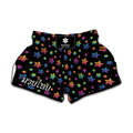 Rainbow Stars Pattern Print Muay Thai Boxing Shorts
