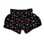 Rainbow Stars Pattern Print Muay Thai Boxing Shorts