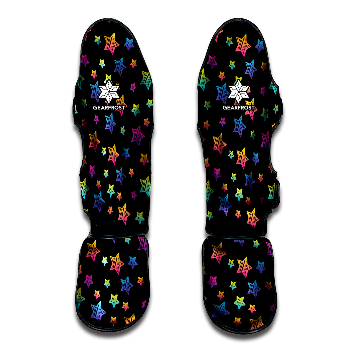 Rainbow Stars Pattern Print Muay Thai Shin Guard