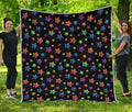 Rainbow Stars Pattern Print Quilt