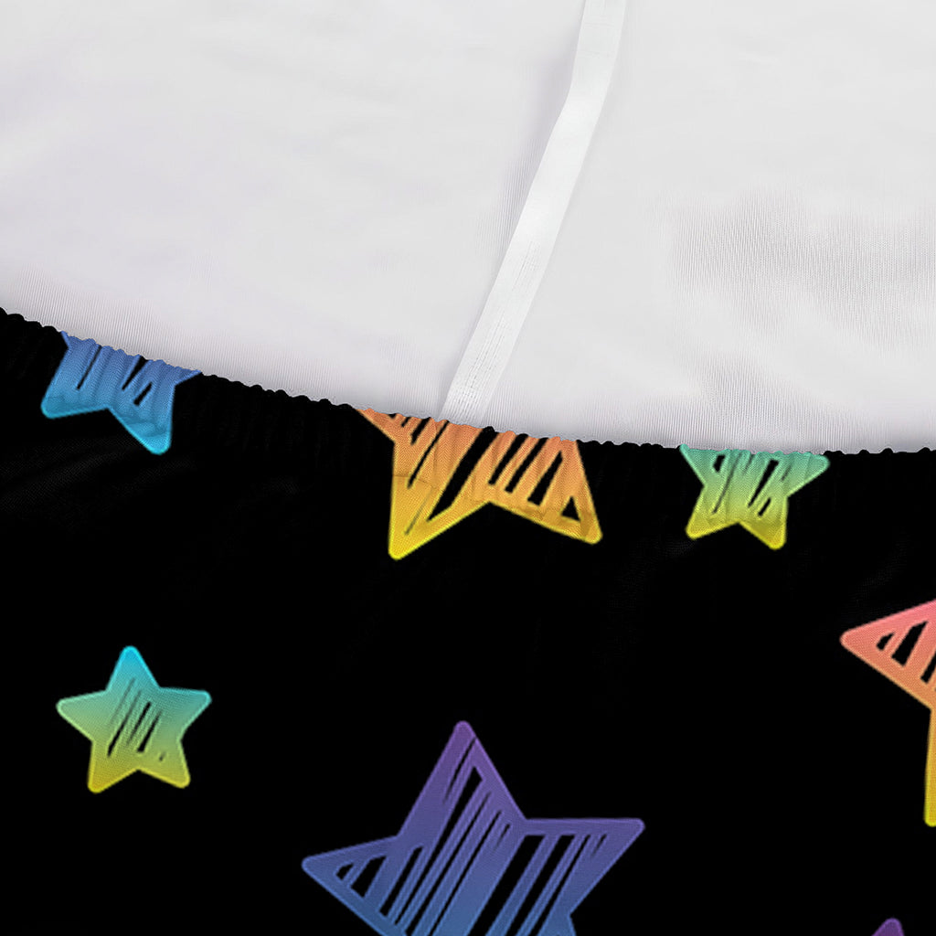 Rainbow Stars Pattern Print Sofa Cover