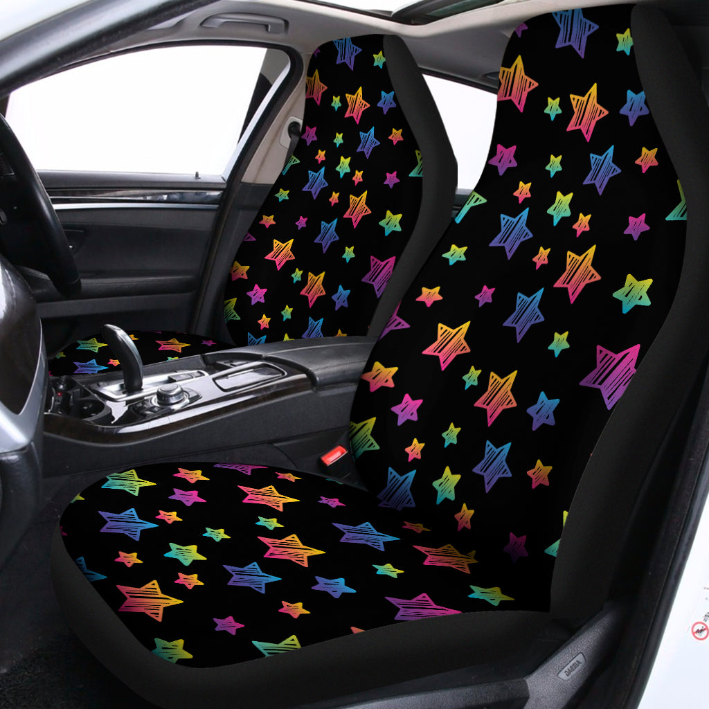 Rainbow Stars Pattern Print Universal Fit Car Seat Covers
