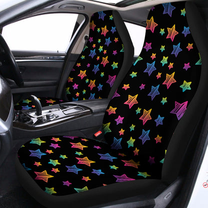 Rainbow Stars Pattern Print Universal Fit Car Seat Covers
