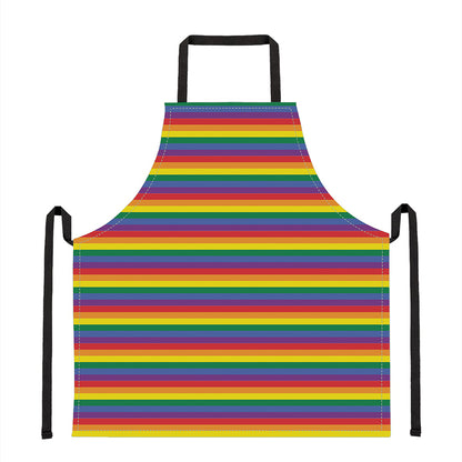Rainbow Stripe Print Apron