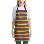 Rainbow Stripe Print Apron