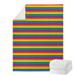 Rainbow Stripe Print Blanket
