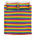 Rainbow Stripe Print Duvet Cover Bedding Set