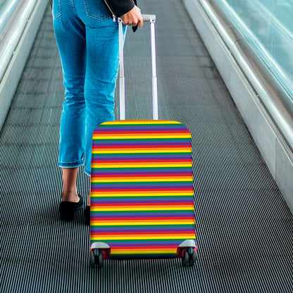 Rainbow Stripe Print Luggage Cover