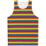 Rainbow Stripe Print Men's Tank Top