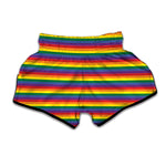 Rainbow Stripe Print Muay Thai Boxing Shorts