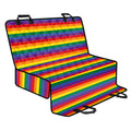Rainbow Stripe Print Pet Car Back Seat Cover