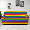 Rainbow Stripe Print Sofa Cover