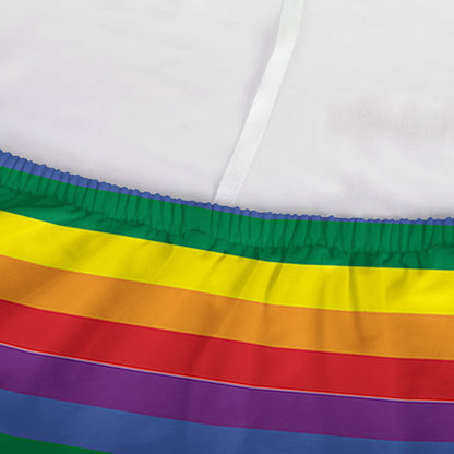 Rainbow Stripe Print Sofa Cover