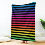 Rainbow Striped Pattern Print Blanket