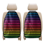 Rainbow Striped Pattern Print Car Seat Organizers