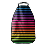 Rainbow Striped Pattern Print Car Seat Organizers