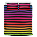 Rainbow Striped Pattern Print Duvet Cover Bedding Set