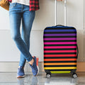 Rainbow Striped Pattern Print Luggage Cover