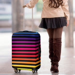 Rainbow Striped Pattern Print Luggage Cover