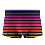 Rainbow Striped Pattern Print Men's Boxer Briefs