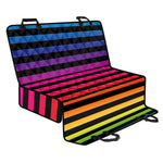 Rainbow Striped Pattern Print Pet Car Back Seat Cover