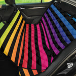 Rainbow Striped Pattern Print Pet Car Back Seat Cover