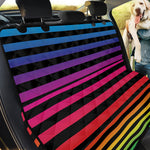 Rainbow Striped Pattern Print Pet Car Back Seat Cover