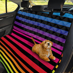 Rainbow Striped Pattern Print Pet Car Back Seat Cover