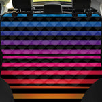 Rainbow Striped Pattern Print Pet Car Back Seat Cover