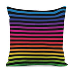 Rainbow Striped Pattern Print Pillow Cover