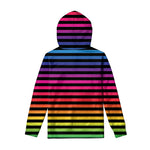 Rainbow Striped Pattern Print Pullover Hoodie