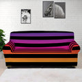 Rainbow Striped Pattern Print Sofa Cover