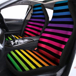 Rainbow Striped Pattern Print Universal Fit Car Seat Covers