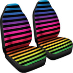 Rainbow Striped Pattern Print Universal Fit Car Seat Covers
