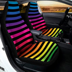 Rainbow Striped Pattern Print Universal Fit Car Seat Covers