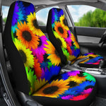 Rainbow Sunflower Universal Fit Car Seat Covers GearFrost