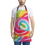 Rainbow Swirl Candy Print Apron