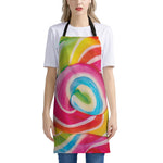 Rainbow Swirl Candy Print Apron