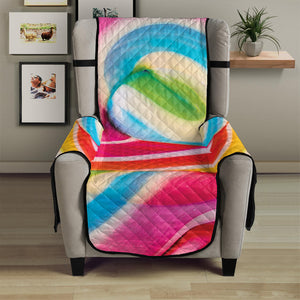 Rainbow Swirl Candy Print Armchair Protector