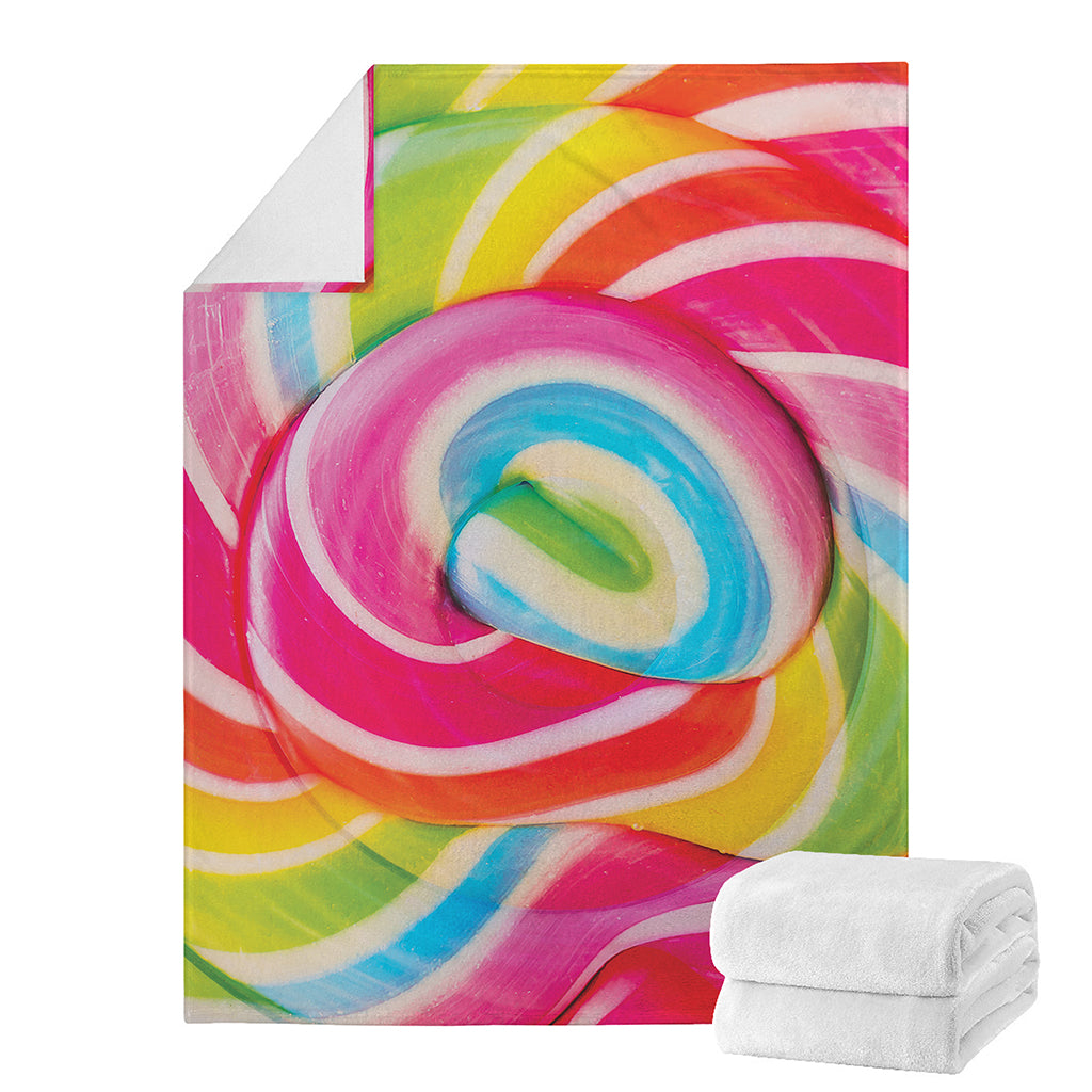 Rainbow Swirl Candy Print Blanket