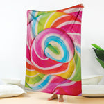 Rainbow Swirl Candy Print Blanket