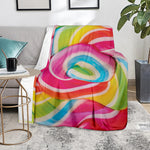 Rainbow Swirl Candy Print Blanket