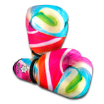 Rainbow Swirl Candy Print Boxing Gloves