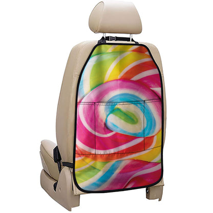 Rainbow Swirl Candy Print Car Seat Organizers