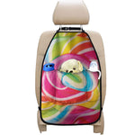 Rainbow Swirl Candy Print Car Seat Organizers