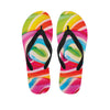 Rainbow Swirl Candy Print Flip Flops