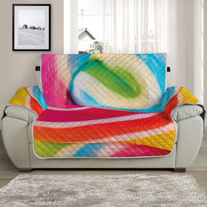 Rainbow Swirl Candy Print Half Sofa Protector