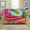 Rainbow Swirl Candy Print Loveseat Protector