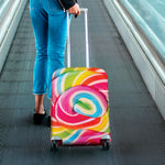 Rainbow Swirl Candy Print Luggage Cover