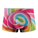 Rainbow Swirl Candy Print Men's Boxer Briefs